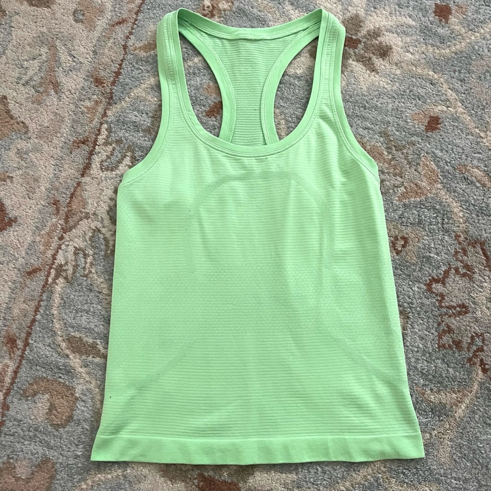 Lululemon Swiftly Racerback Neon Green Tank Top 2